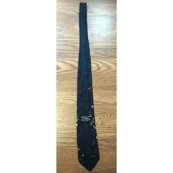 1996 Looney Tunes Christmas Tree Holiday Necktie, Vintage Cartoon Tie - Picture 6 of 9